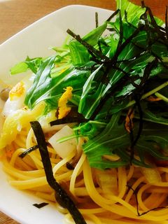 柚子かほる〜白菜と水菜の和風パスタ〜-レシピのメイン写真