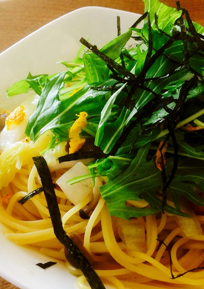 柚子かほる〜白菜と水菜の和風パスタ〜-レシピのメイン写真