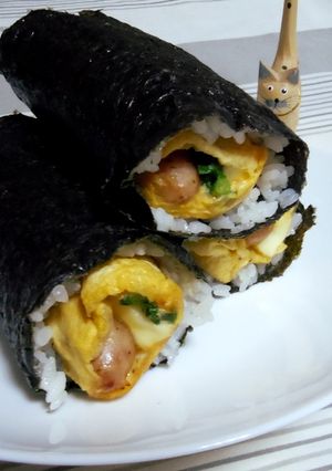冷蔵庫にあるもので簡単　美味しい恵方巻き-レシピのメイン写真