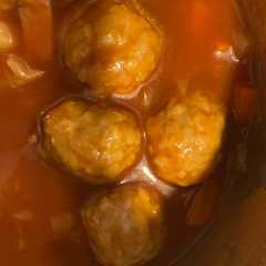 รูปของ ミネストローネ リメイク　肉団子