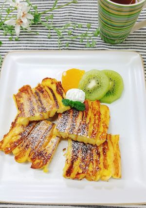 卵焼き器で簡単!パン耳フレンチトースト-レシピのメイン写真