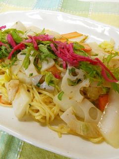 冬野菜の塩焼きそばシソ風味-レシピのメイン写真