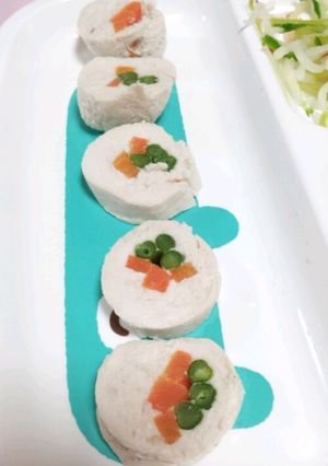 【幼児食】あっさりクルクル鶏ロール-レシピのメイン写真