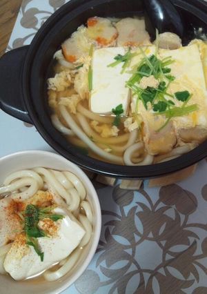 ★豆腐の卵とじ鍋焼きうどん★-レシピのメイン写真