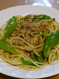 万願寺とうがらしとひき肉のパスタ-レシピのメイン写真