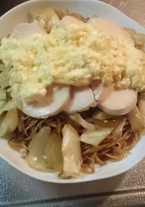 まるちゃん焼きそばでタルタルチキン-レシピのメイン写真