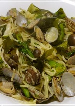 ☆菜の花とあさりの塩焼きそばー四国食材☆-レシピのメイン写真