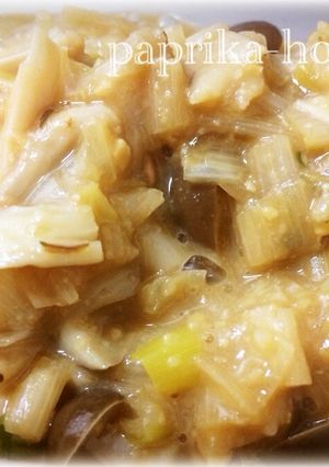 簡単♪ネギときのこの豆乳味噌ソース-レシピのメイン写真