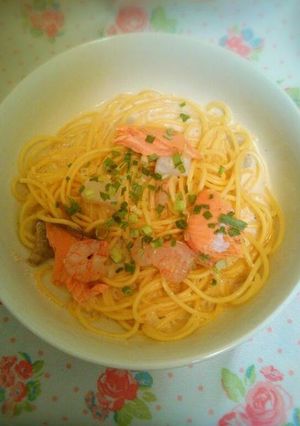 タラコとサーモンのシーフードパスタ-レシピのメイン写真