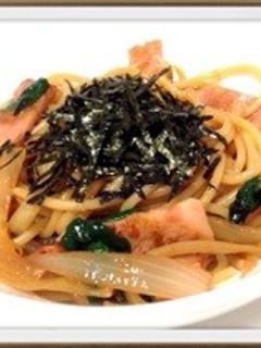 簡単!ベーコンとほうれん草の和風パスタ♡-レシピのメイン写真