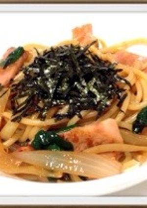 簡単！ベーコンとほうれん草の和風パスタ♡-レシピのメイン写真