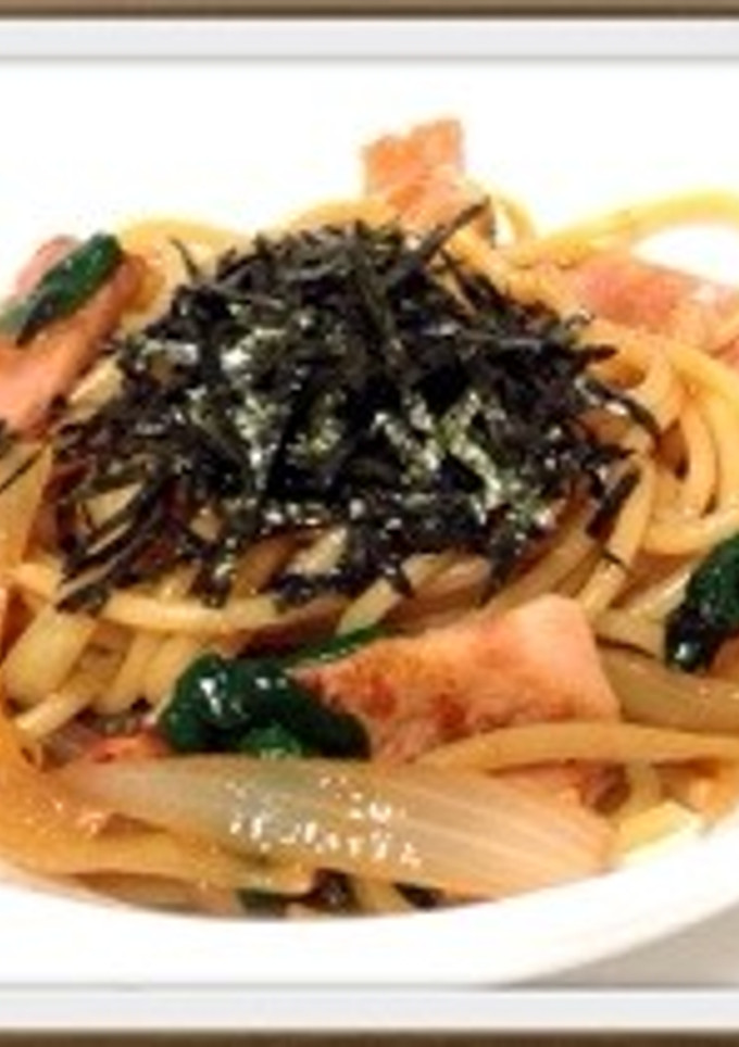 簡単！ベーコンとほうれん草の和風パスタ♡-レシピのメイン写真