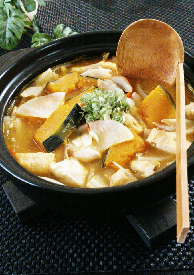 かぼちゃと根菜の鍋ほうとう風-レシピのメイン写真