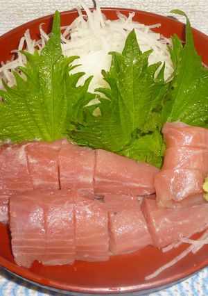 パパのマグロ頭の刺身②-レシピのメイン写真