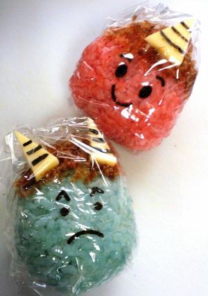 節分♪赤おに☆青おに☆キャラ弁♬-レシピのメイン写真