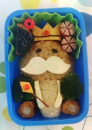 王様なめこキャラ弁当-レシピのメイン写真