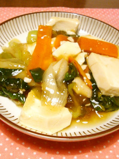 豆腐と野菜のあんかけ煮-レシピのメイン写真
