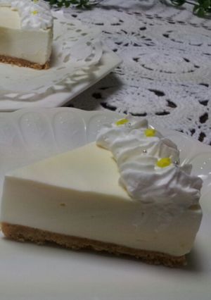 簡単 レアチーズケーキ15㎝型 写真つき-レシピのメイン写真