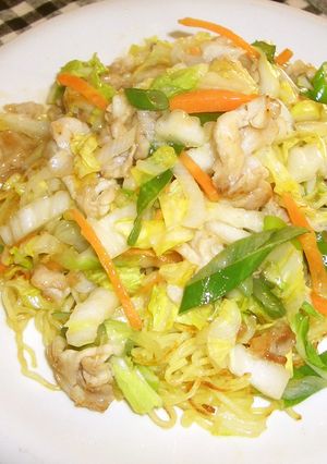 媛ポークとたっぷり野菜のあんかけ焼きそば-レシピのメイン写真