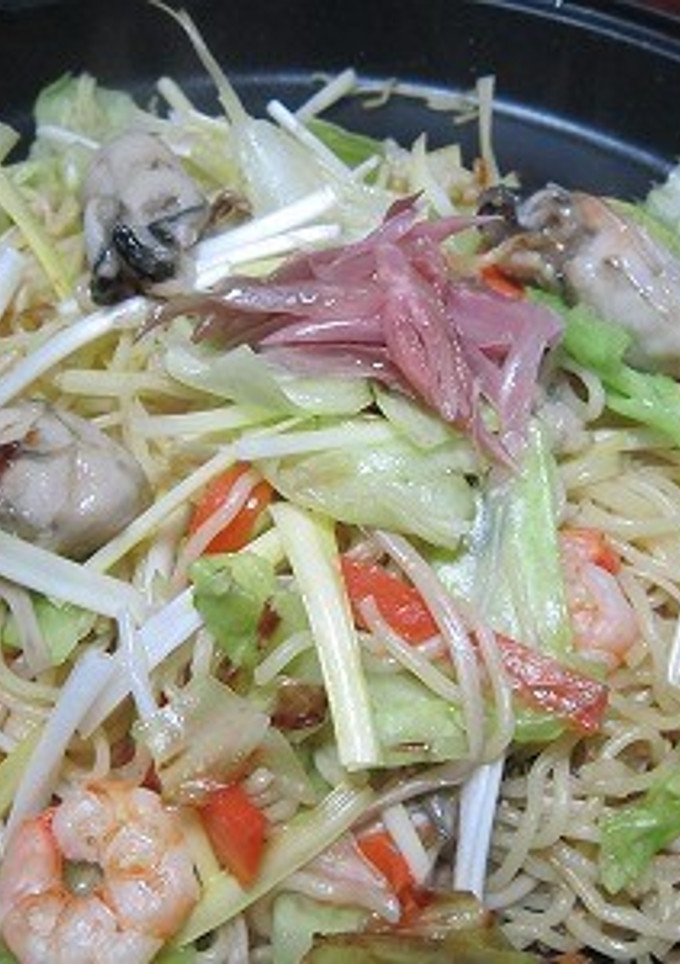 牡蠣と黄ニラの塩焼きそば-レシピのメイン写真