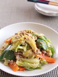 中華風肉味噌そぼろあんの野菜炒め-レシピのメイン写真