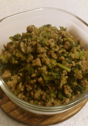 簡単コクうま＊かぶの葉と挽き肉の佃煮風-レシピのメイン写真