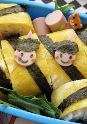 トラ柄節分弁当（キャラ弁）-レシピのメイン写真