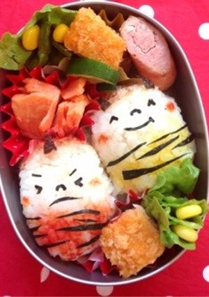 節分 赤オニきいろオニお弁当-レシピのメイン写真
