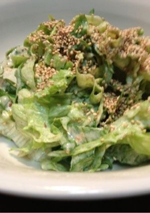 旨旨レタスの胡麻マヨサラダ-レシピのメイン写真