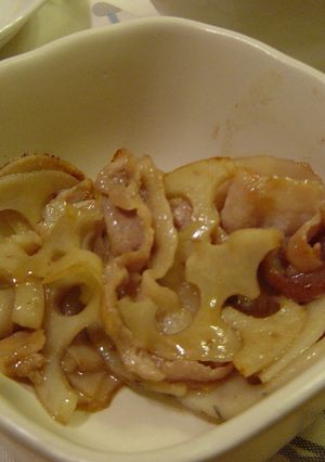 ささっと♪レンコン豚肉炒め-レシピのメイン写真