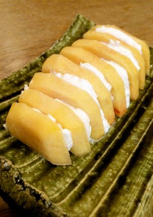柿とモッツァレラチーズ の【カキレーゼ】-レシピのメイン写真