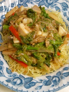 菜の花とシーフードの餡かけ塩焼そば-レシピのメイン写真