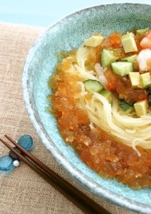 エボとアボカドのジュレラーメン-レシピのメイン写真