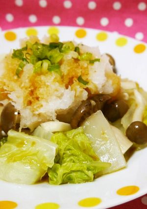 お手軽レシピ☆白菜とキノコのみぞれぽん-レシピのメイン写真