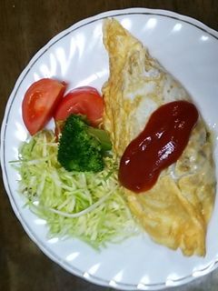 ひき肉入りオムレツ-レシピのメイン写真