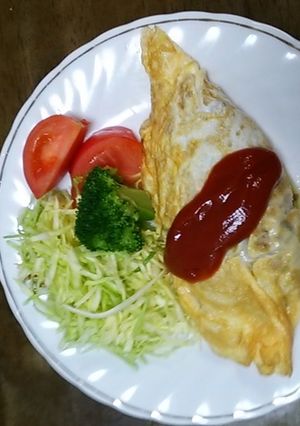 ひき肉入りオムレツ-レシピのメイン写真