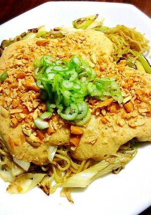 新潟焼きそば☆長芋×やわ肌ねぎ×柿の種-レシピのメイン写真