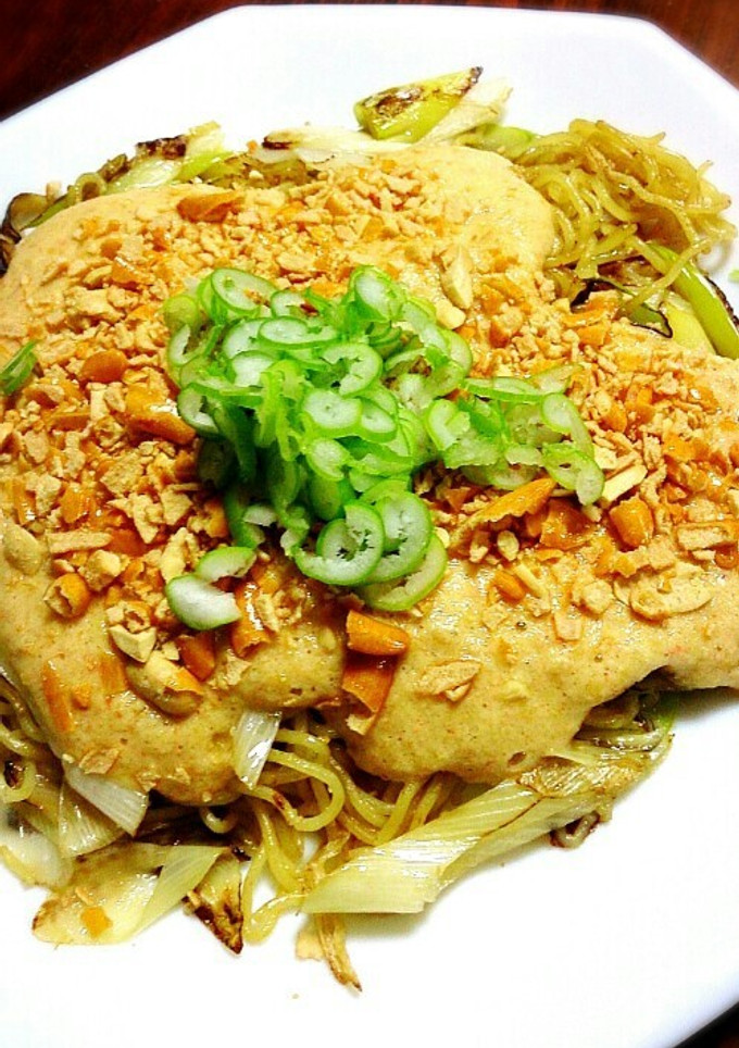 新潟焼きそば☆長芋×やわ肌ねぎ×柿の種-レシピのメイン写真
