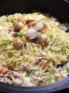 ベビーホタテの塩焼きそば-レシピのメイン写真