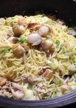 ベビーホタテの塩焼きそば-レシピのメイン写真