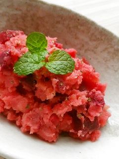 レンジで!真っ赤なビーツのポテトサラダ-レシピのメイン写真