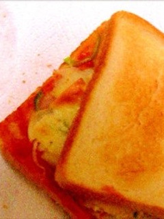 簡単☆ピザ風ホットサンドトースト-レシピのメイン写真