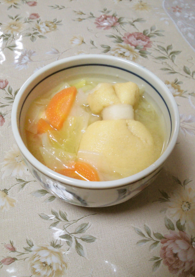 油揚げとかんぴょうで☆もち巾着のお味噌汁-レシピのメイン写真