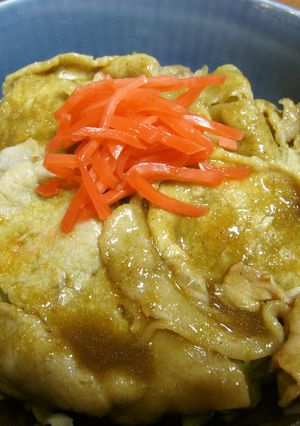 男子が好きな、豚の生姜焼きどんぶり♪-レシピのメイン写真