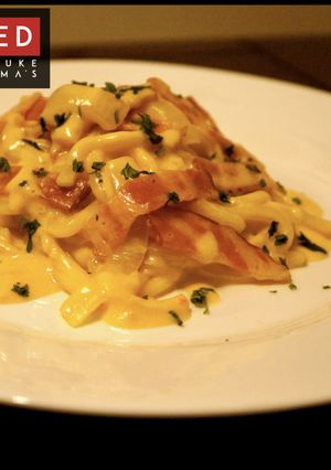 簡単!市販の素不要でカルボナーラうどん-レシピのメイン写真