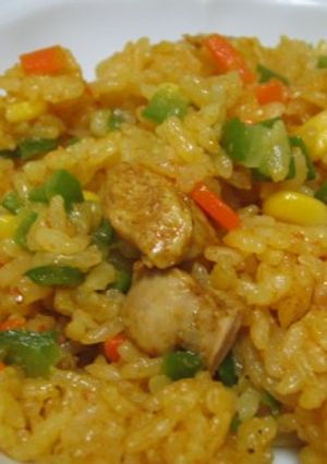 炊飯器におまかせ、カレーピラフ-レシピのメイン写真