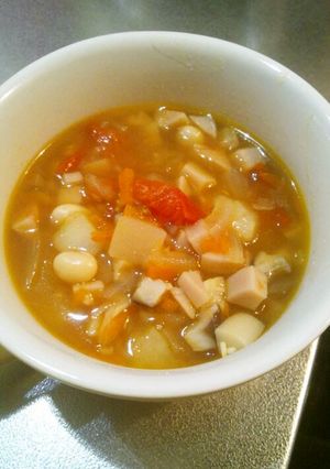 残り野菜でミニトマコンソメスープ♪-レシピのメイン写真