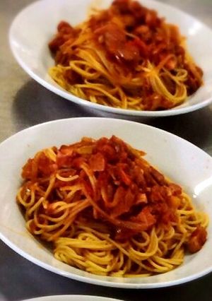 簡単♪トマトとベーコンのパスタ-レシピのメイン写真