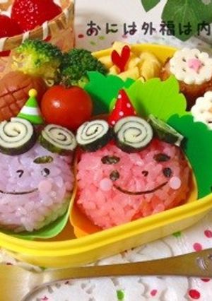 キャラ弁☆鬼の子おにぎり-レシピのメイン写真