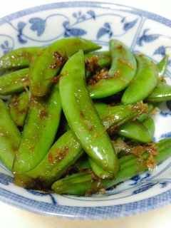 スナップエンドウの砂糖醤油炒めおかか和え-レシピのメイン写真